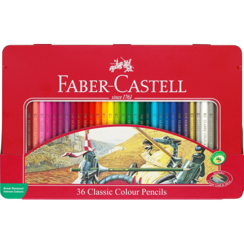 Олівці кольорові Faber-Castell 36 кол 115846 в металевій коробці