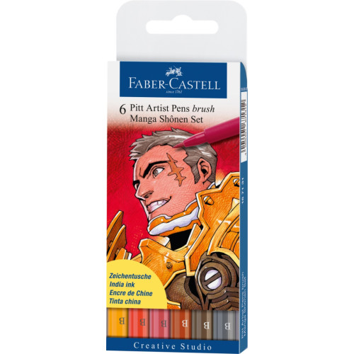 Набор PITT Faber-Castell artist pen B 6 цветов 167131