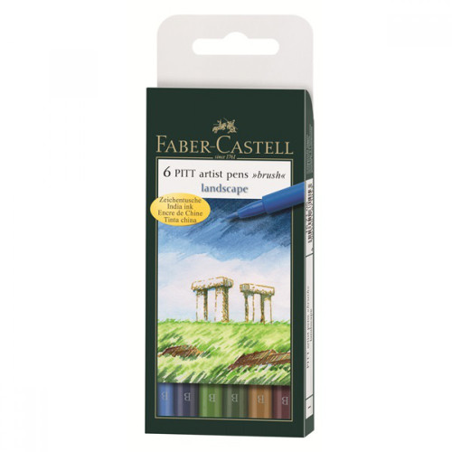 Ручка капиллярная Faber-Castell в наборе 6 шт Пейзаж 167105