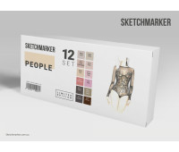 Набір маркерів SKETCHMARKER People 12 set Люди 12 шт арт LEset7