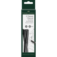 Вугілля натуральне Faber-Castell набір 12 штук, товщина: 5-8 мм, 129298