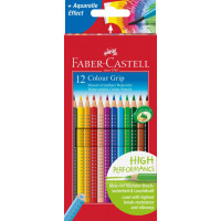 Карандаши акварельные 12 цв Faber-Castell Grip трехгранные 112412