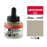 Туш акриловая AMSTERDAM INK (718) Серый теплый, 30 мл, Royal Talens