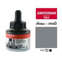 Туш акрилова AMSTERDAM INK (710) Сірий нейтральний, 30 мл, Royal Talens