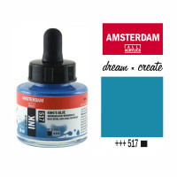 Туш акриловая AMSTERDAM INK (517) Королевский синий, 30 мл, Royal Talens