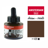 Туш акрилова AMSTERDAM INK (409) Умбра палена, 30 мл, Royal Talens