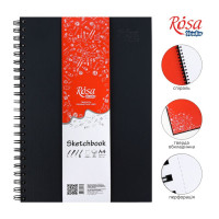 Блокнот на спирали A4 (21*29,7см), 100г/м, 80 л ROSA Studio