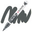 Кисть-ручка акварельная Ecoline Brush pen №706 Серый темный