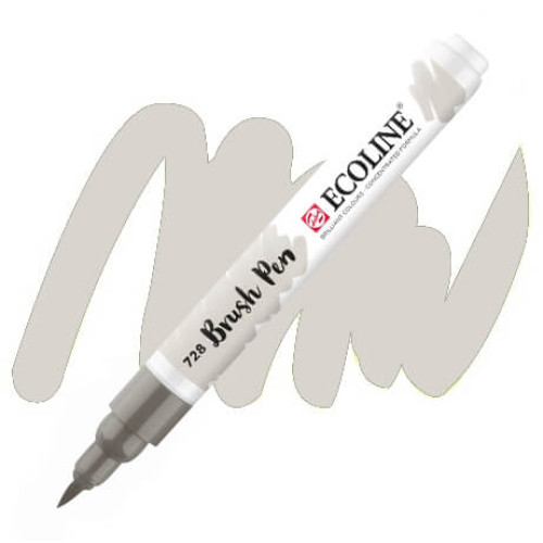 Пензель-ручка акварельна Ecoline Brush pen №728 Сірий теплий світлий