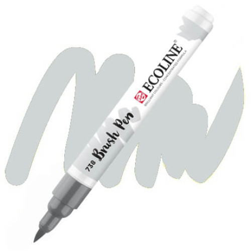 Кисть-ручка акварельная Ecoline Brush pen №738 Серо-золотой светлый