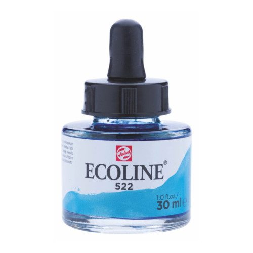 Краска акварельная жидкая Ecoline №522 Бирюзовая синяя 30 мл
