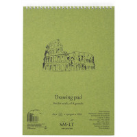 Альбом для акрилу та олії на спіралі AUTHENTIC (DRAWING) А4, 290г/м2, 20 л, білий папір, SMILTAINIS