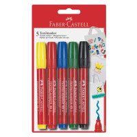 Фломастеры Faber-Castell 5 цв по ткани 159505