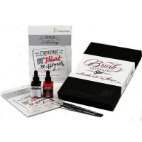 Набір пензлів daVinci Ser.5598 + склеювання А5 (2 шт) + Schmincke туш 28 мл