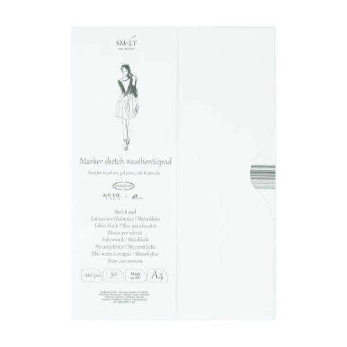 Склейка для маркеров в папке AUTHENTIC А4 100 г/м2 50 л SMILTAINIS - MA-50