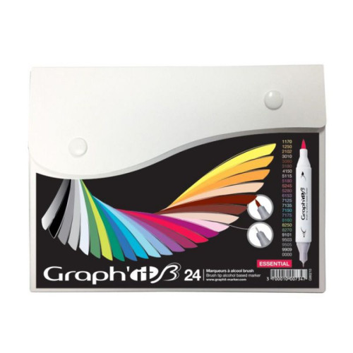 Набор маркеров Brush Essential 24 шт Graphit - GI80210