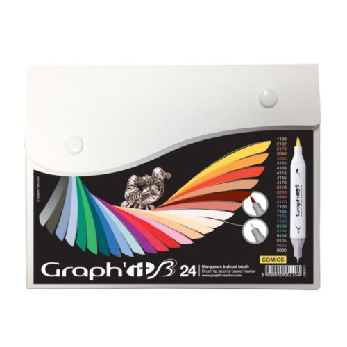 Набор маркеров Brush Comics 24 шт Graphit - GI80211