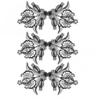 Cadence кружевной трансфер черный Water Application Lace Transfer Black 17х25 см
