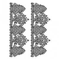 Cadence кружевной трансфер черный Water Application Lace Transfer Black 17х25 см DT-005B 1725_DT-005B