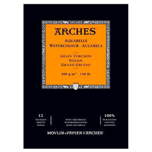 Альбом для акварели крупнозернистый Arches Rough Grain 300 гр, 21x29,7 см (12)