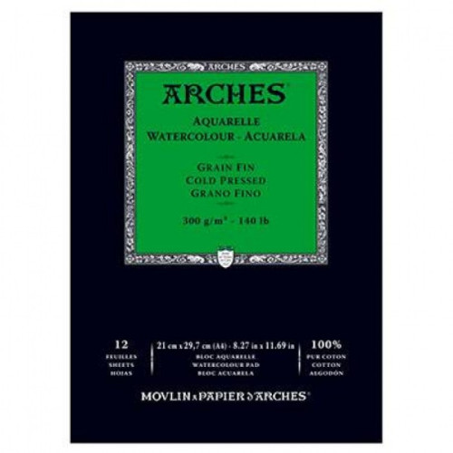 Альбом для акварели холодного прессования Arches Cold Pressed 300 гр, 21x29,7 см (12)