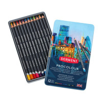 Набор цветных карандашей Colour Procolour 12 цветов в металле Derwent