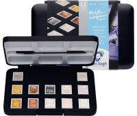 Набір акварельних фарб VAN GOGH Pocket box SPECIALTY 12 кюветів+Пензель у металі Royal Talens