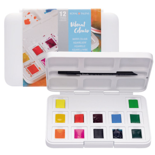 Набор акварельных красок VAN GOGH Pocket box VIBRANT COLOURS 12 шт. 20808643