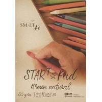 Склейка для эскизов START (Kraft) А5 125 г/м2 20 л коричневый цвет SMILTAINIS