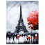 Полотно на картоні з контуром, Міста, Париж (Пейзаж № 2), 30х40, бавовна, акрил, ROSA START