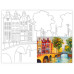 Холст на картоне с контуром, Города Амстердам , 30х40, хлопок, акрил, ROSA START