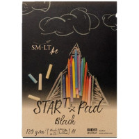 Склейка для малюнку STAR T А4 120 г/м2 20 л чорний папір SMILTAINIS