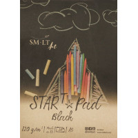 Склейка для рисунка STAR T А5 120 г/м2 20 л чёрная бумага SMILTAINIS