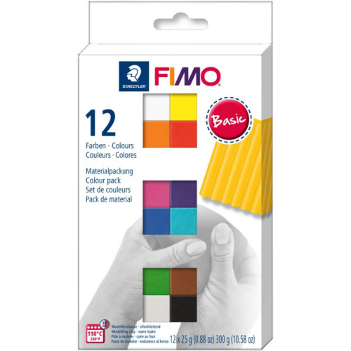 Пластика Fimo в наборе Basic Colours 12х25 гр 8023C12-1