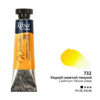 Акварель фарба в тубах, Кадмій жовтий темний ROSA Gallery 3211732