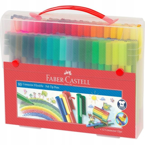 Фломастери Faber-Castell Connector 80 кольорів 155579