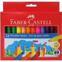 Фломастеры утолщенные Faber-Castell Felt tip JUMBO 24 цвета в картонной коробке, 554324