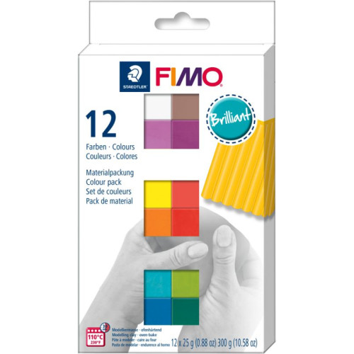 Пластика Fimo Brilliant Colours, 12х25 гр - 8023C12-2