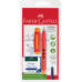 Ручка-перо Faber SCRIBOLINO перо для правшів + 6 картриджів асорті 149802