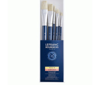 Пензлі щетина в наборі Lefranc Fine Hog bristle Brushes Set (щетина, 6 шт #6, 12, 16, 24, 6, 12) 810107