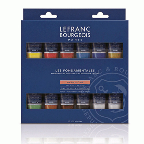 Набір акрилових фарб Lefranc Fine Acrylic Colours Set, 12х20 мл 300341