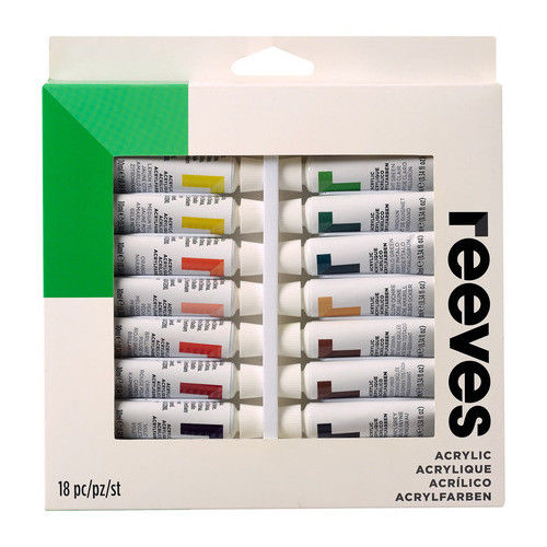 Акриловые краски набор Reeves Acrylic Tube Set, 18 цветов, 10 мл 8394210