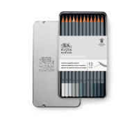 Набор графитных карандашей Winsor Graphic pensil, 12 шт (B,2,3,4,5,6,HB,H,2,3,4,F) 490008