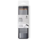 Набор графитных карандашей Winsor Graphic pensil, 6 шт (B2,4,6,8,HB,2H) 490006