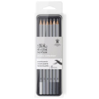 Набор графитных карандашей Winsor Graphic pensil, 6 шт (B2,4,6,8,HB,2H) 490006