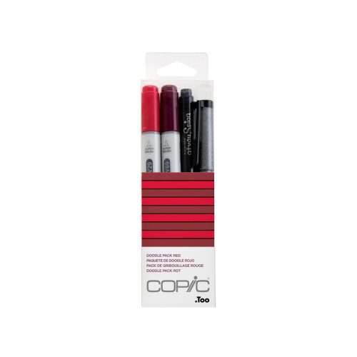 Маркеры Copic Ciao Set Doodle Pack Red 2+1+1 шт 22075641
