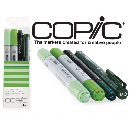Маркери Copic Ciao Set Doodle Pack Green 2+1+1 шт 22075644