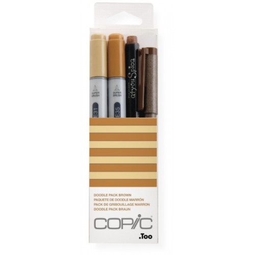 Маркери Copic Ciao Set Doodle Pack Brown 2+1+1 шт 22075647