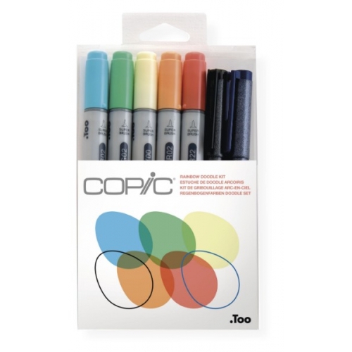 Маркеры Copic Ciao Set Doodle Kit Rainbow 5+2 шт 22075673