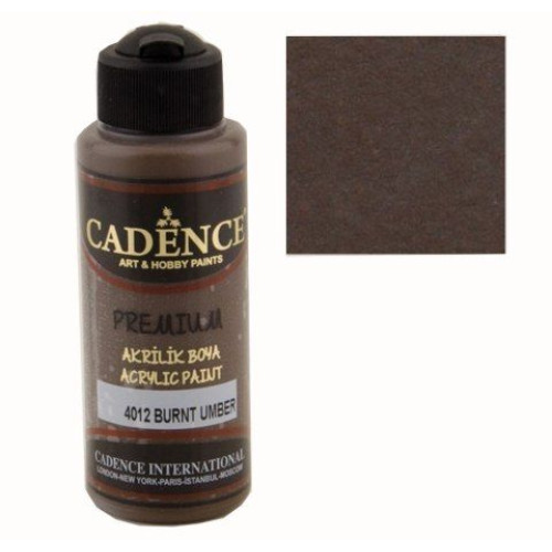 Акриловая краска Cadence Premium Acrylic Paint, 70 мл, Burnt Umber (Умбра жженая)
